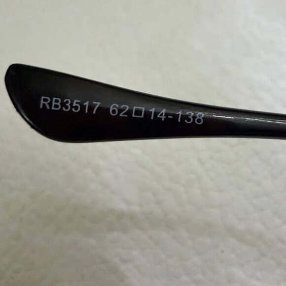 Ray-Ban RB3517 Black Aviator Sunglasses G-15 Lenses Italy Full Set Unisex main image 4